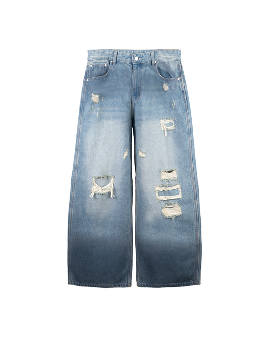 DM17 Ripped Baggy Blue