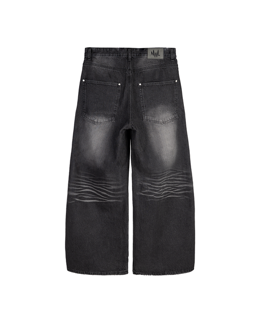 DM16 Ripped Baggy Black Fade