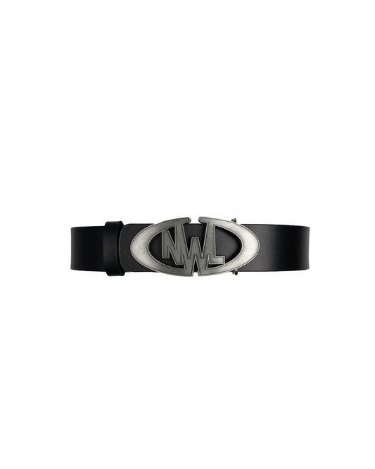 RR06 Logo Belt Matte Silver
