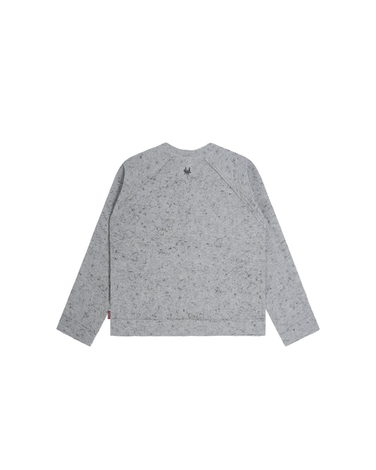 Henley Shirt long Sleeve Waffle Gray