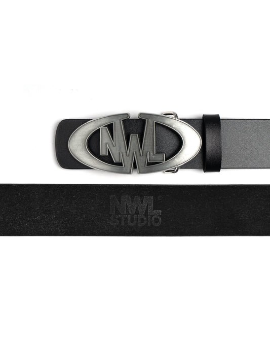 RR06 Logo Belt Matte Silver