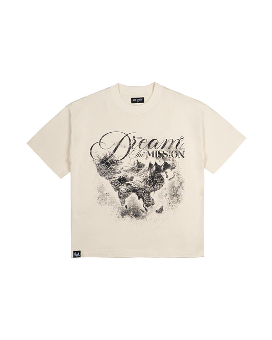 DM05 Old Map Boxy T-Shirt Cream