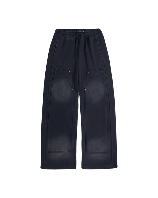 Double Knee Sweat Pant Black Fade