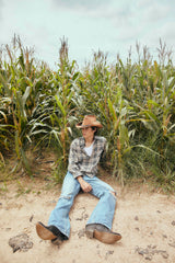 Vixen Flare Jeans Vintage Wash