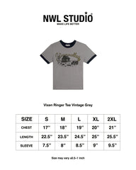 Vixen Ringer Tee Vintage Gray