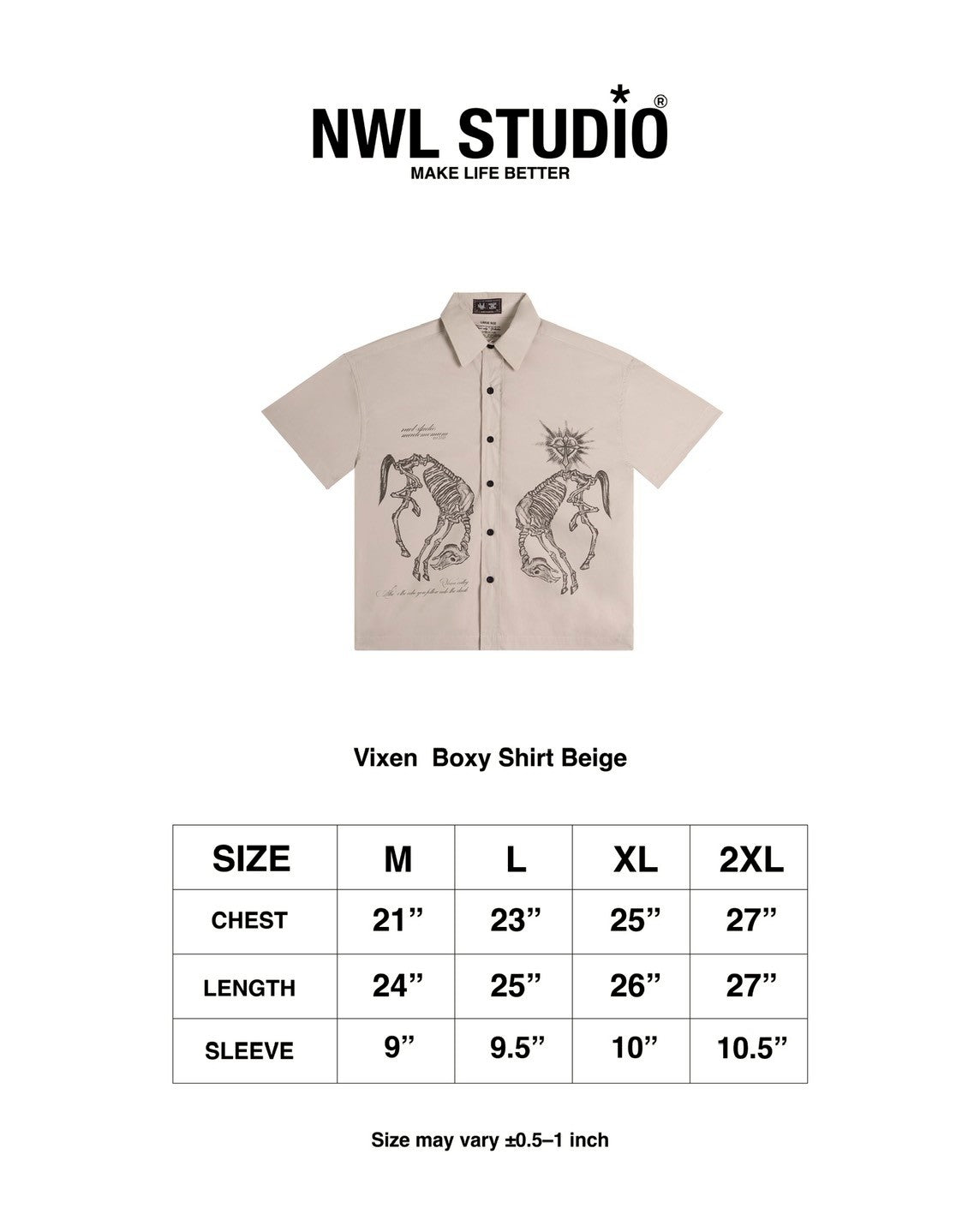 Vixen Boxy Shirt Beige