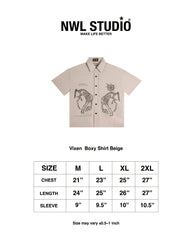 Vixen Boxy Shirt Beige