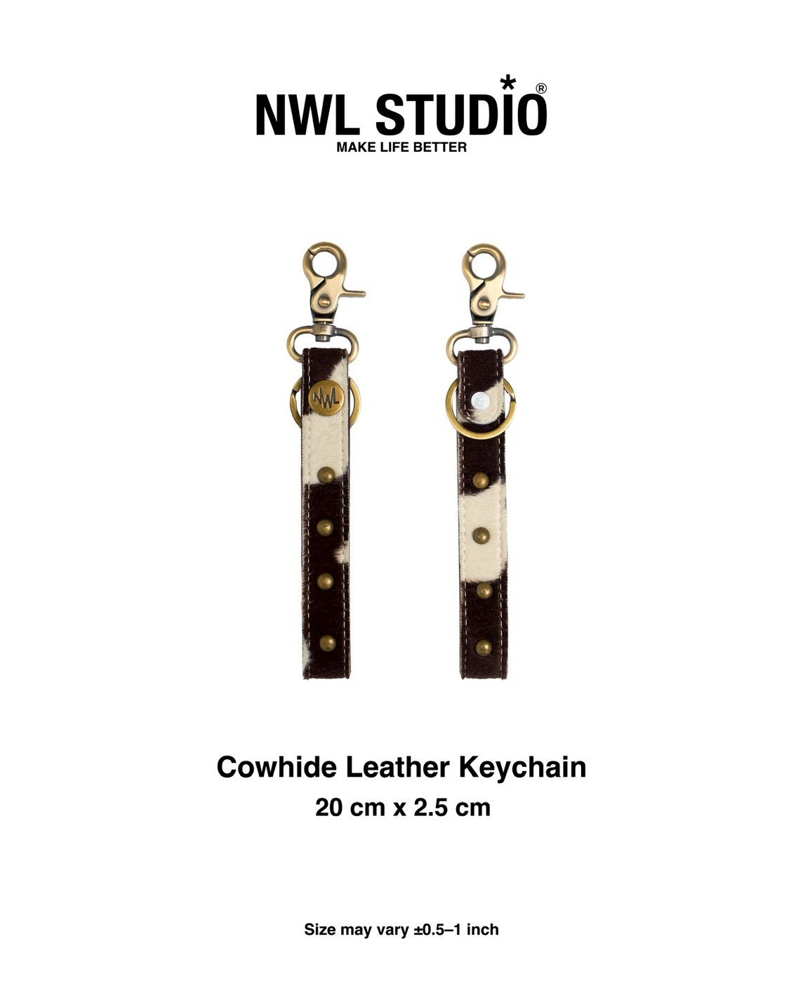 Cowhide Leather Keychain  *Handmade*