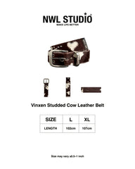 Vixen Studded Cow Leather Belt *Handmade*