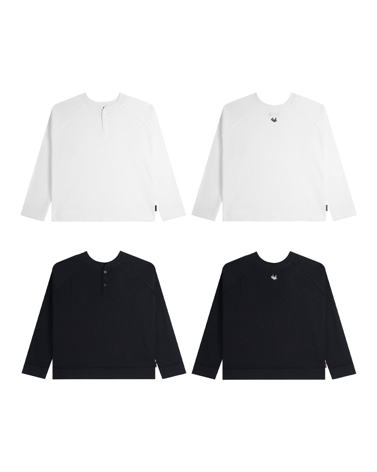 Henley Shirt long Sleeve Waffle