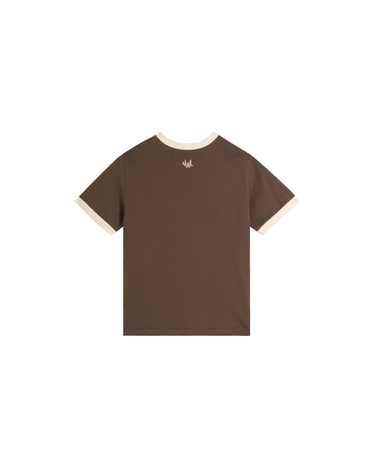 44TEES 19 Ringer Tee Slim Brown
