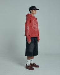 44TEES 26 Hoodie Red Faded