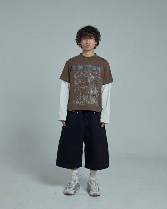 44TEES 15 Long Sleeve Brown