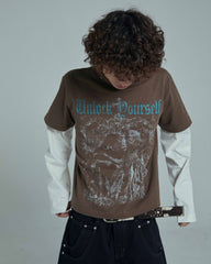 44TEES 15 Long Sleeve Brown