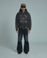 44TEES 05 Hoodie Zip Faded