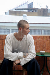 Henley Shirt long Sleeve Waffle