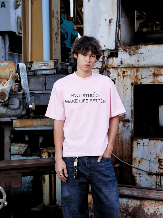 Make Life Better Pink Boxy