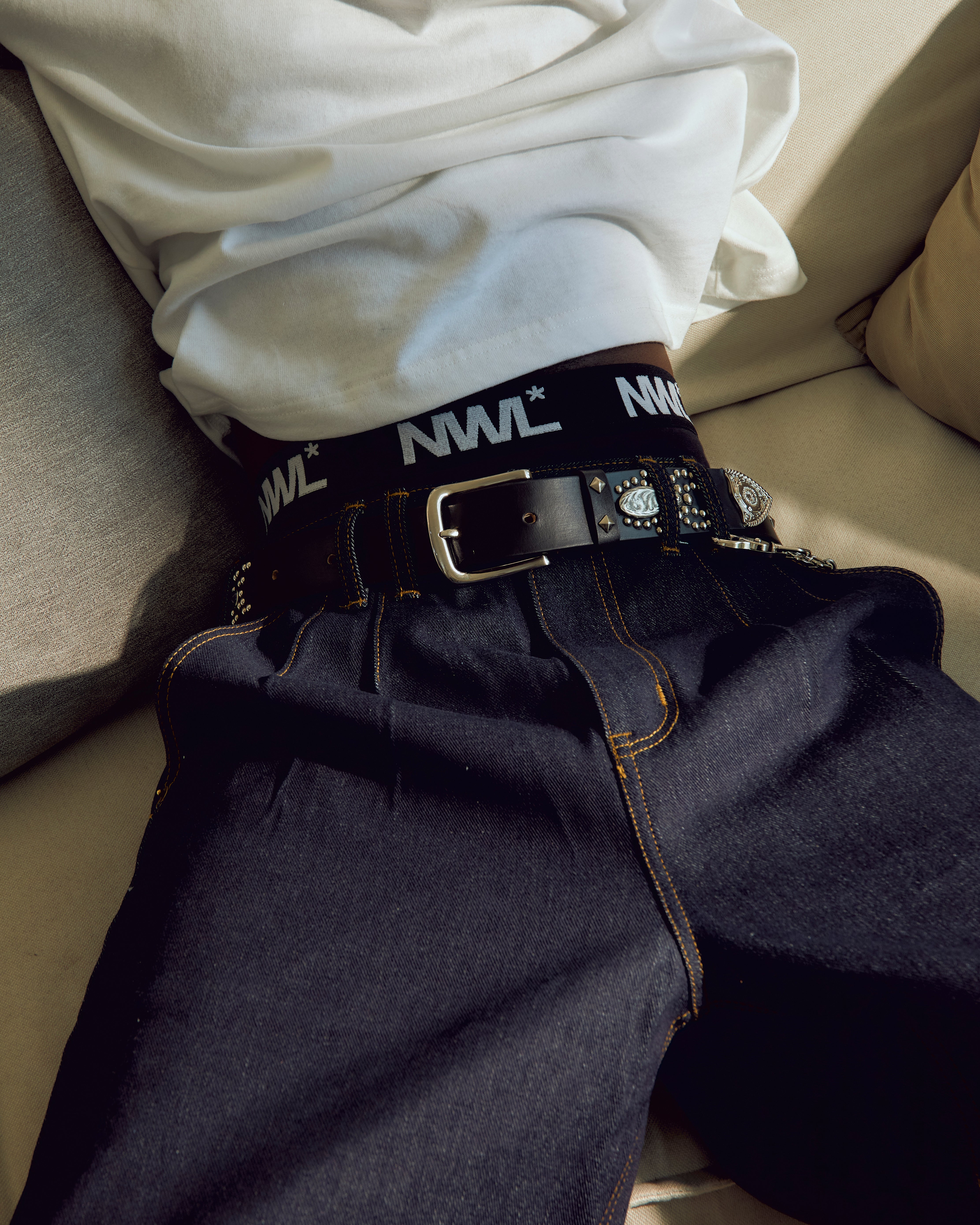 OOTB 09 Nwl Club Belt Leather Black *Handmade* (Pre-order/15-45 days)