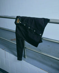 DOUBLE RAW DENIM JACKET BLACK