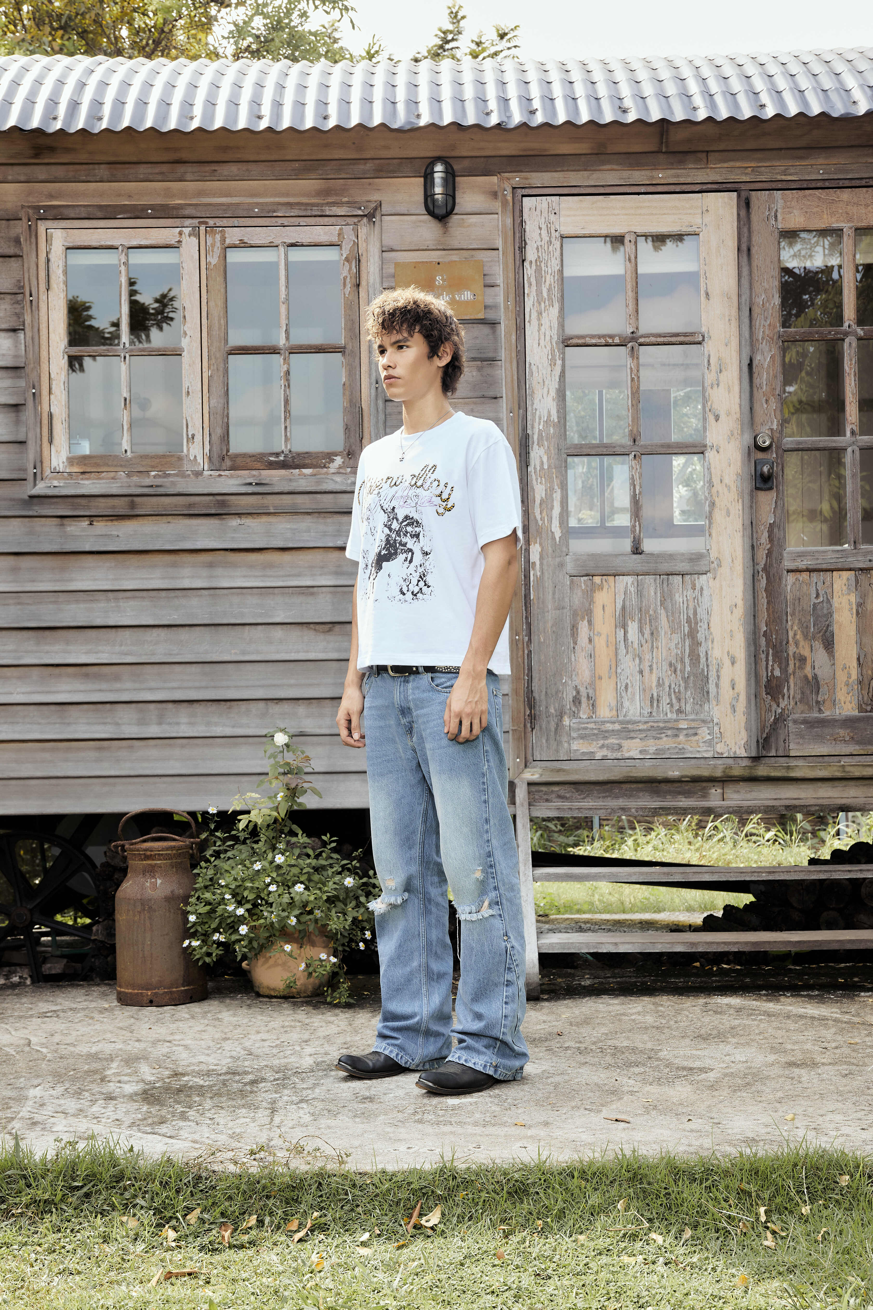 Vixen Boxy Tee Off-White