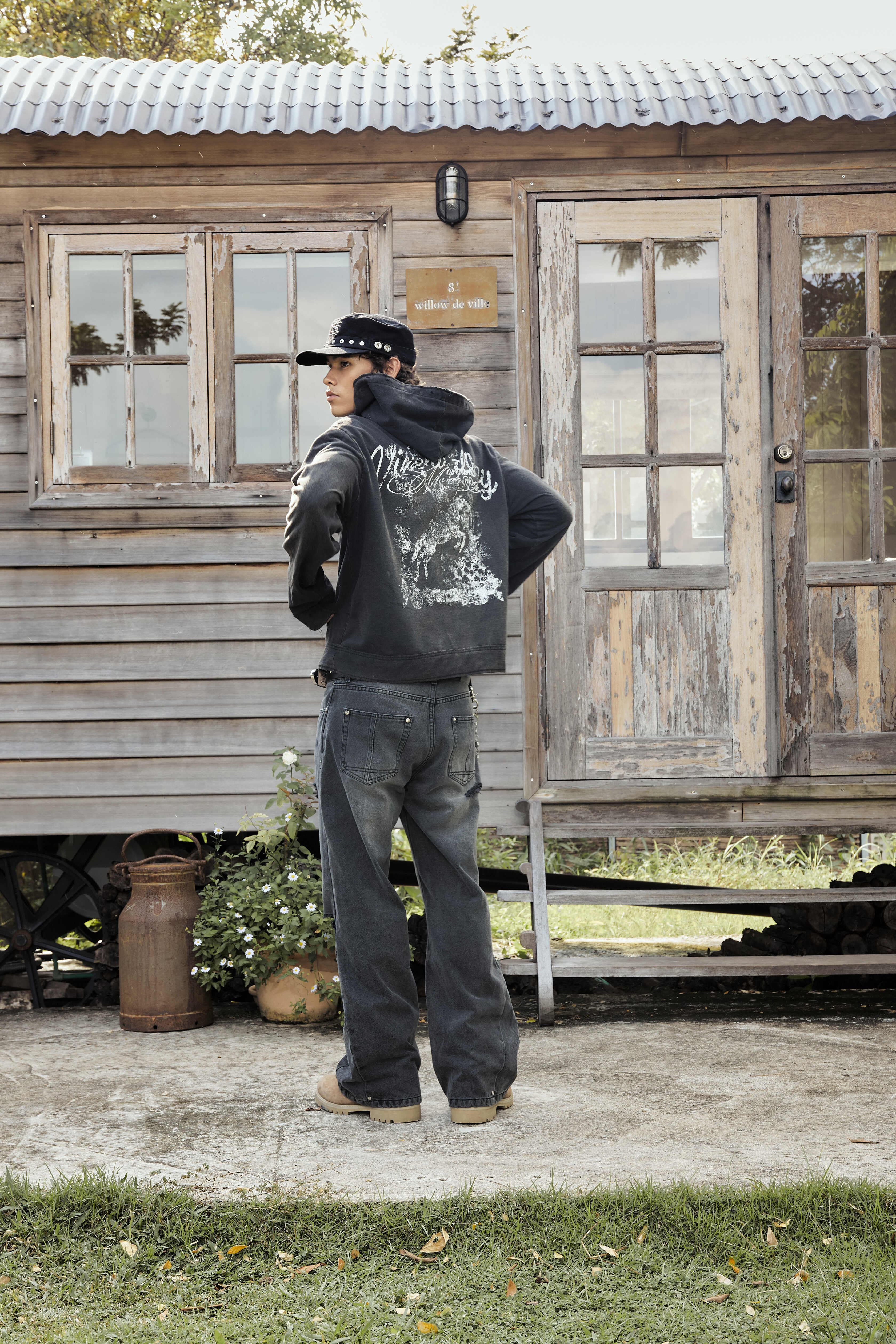 Vixen Flare Jeans Vintage BlackFade