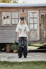 Vixen Boxy Shirt Beige