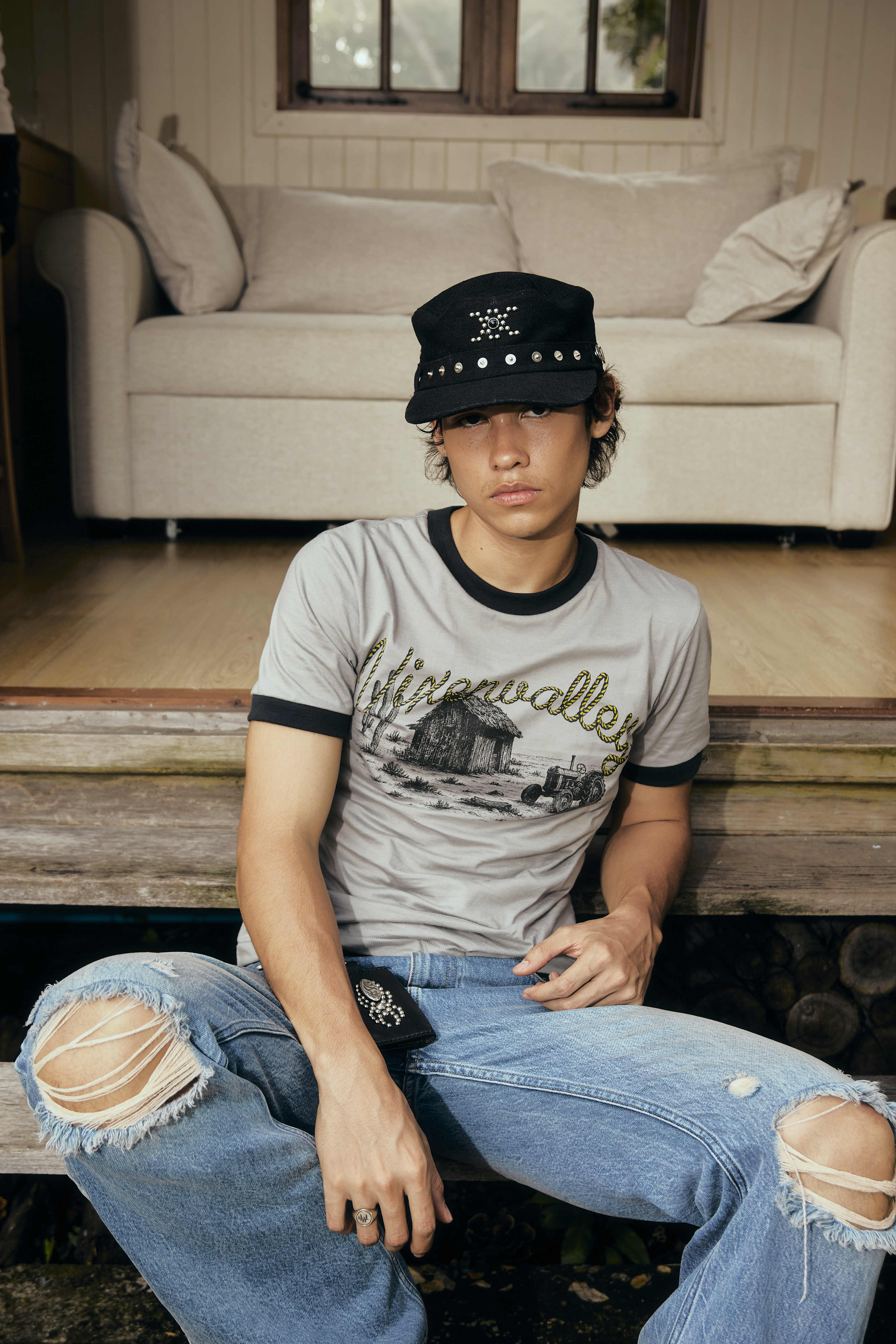 Vixen Denim Faded Cap New Favor  (Ships on Nov 2)