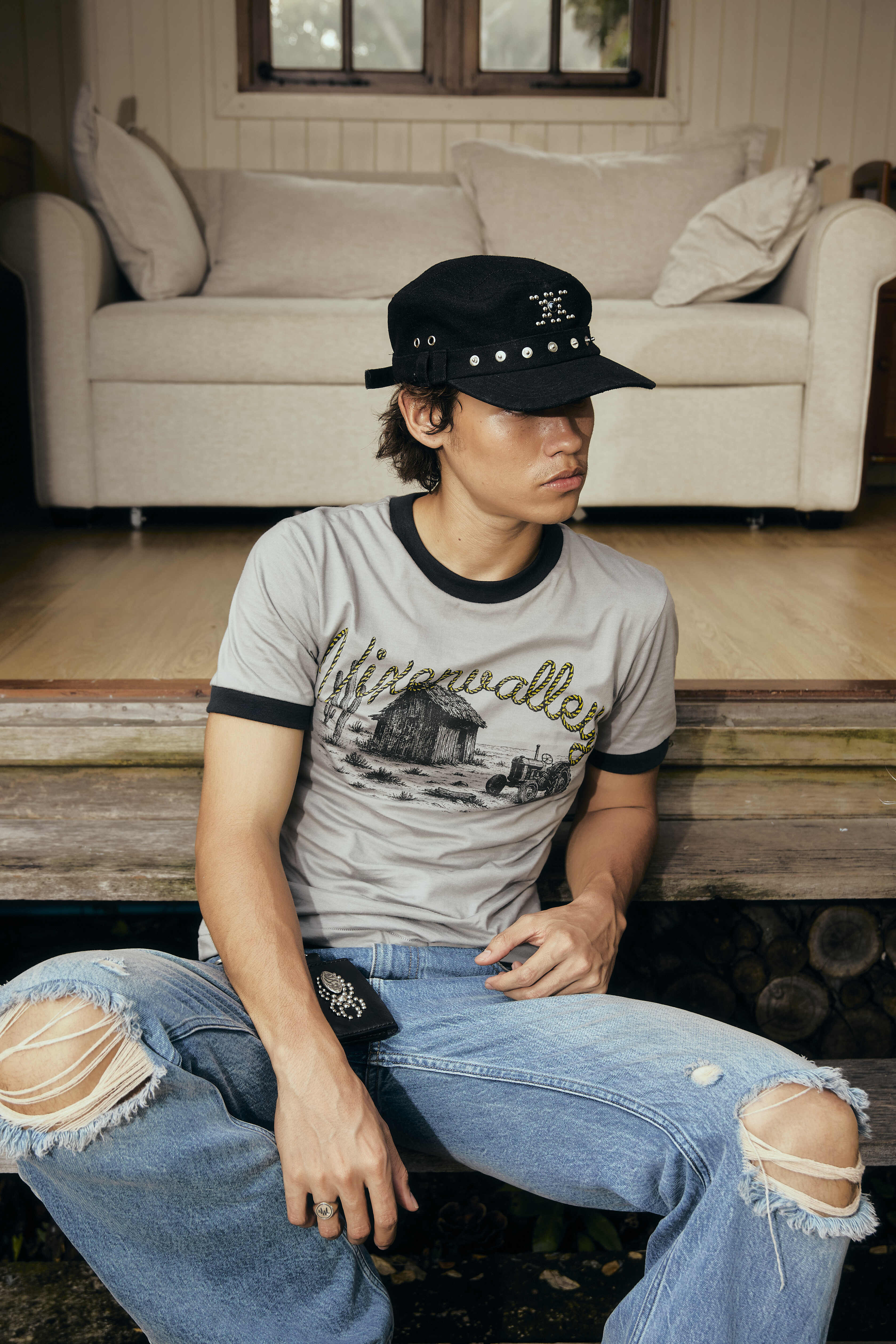 Vixen Denim Faded Cap New Favor  (Ships on Nov 2)