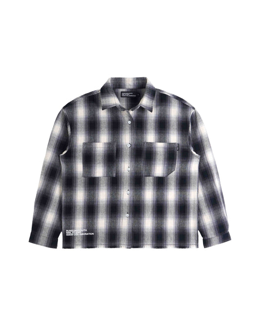 Plaid Long Sleeve Shirt Black-White
