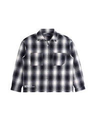 Plaid Long Sleeve Shirt Black-White