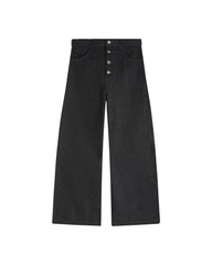 DOUBLE RAW DENIM BAGGY BLACK