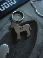 NWL Metal Zebra Keychain