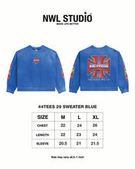 44TEES 29 Sweater Blue