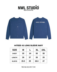 44TEES 43 Long Sleeve Navy