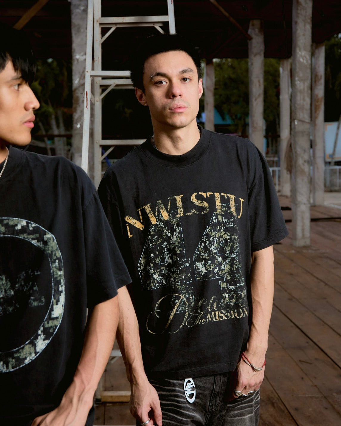 DM10 Forty4 Camo Boxy T-Shirt Dark Fade