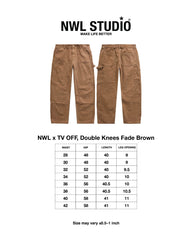 NWL x TV OFF, Double Knees Fade Brown