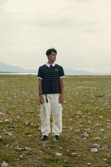 NWL x TV OFF, Stripe Polo Navy (For Reserve,Ship on 04/09/26)