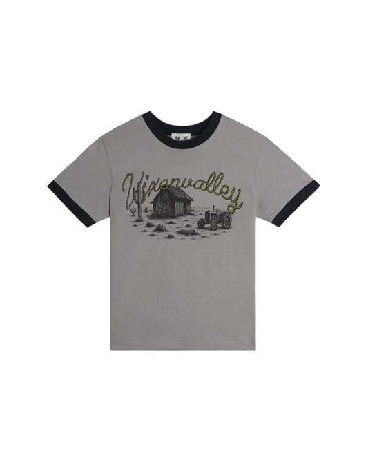 Vixen Ringer Tee Vintage Gray