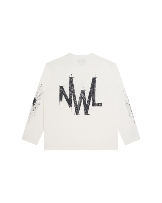 Spider Web Grow Long-Sleeve White