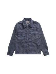 NWL x TV OFF, Plaid Navy Botton Shirt (For Reserve,Ship on 04/09/26)