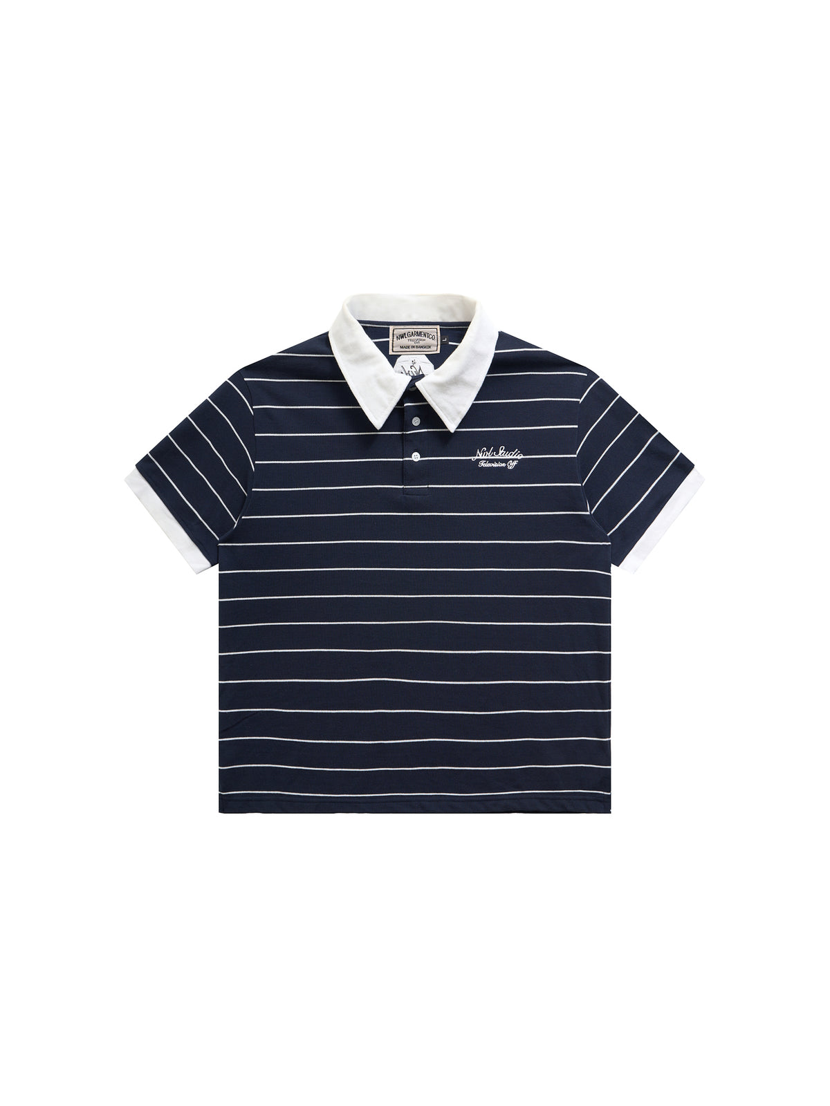 NWL x TV OFF, Stripe Polo Navy (For Reserve,Ship on 04/09/26)
