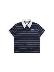 NWL x TV OFF, Stripe Polo Navy (For Reserve,Ship on 04/09/26)