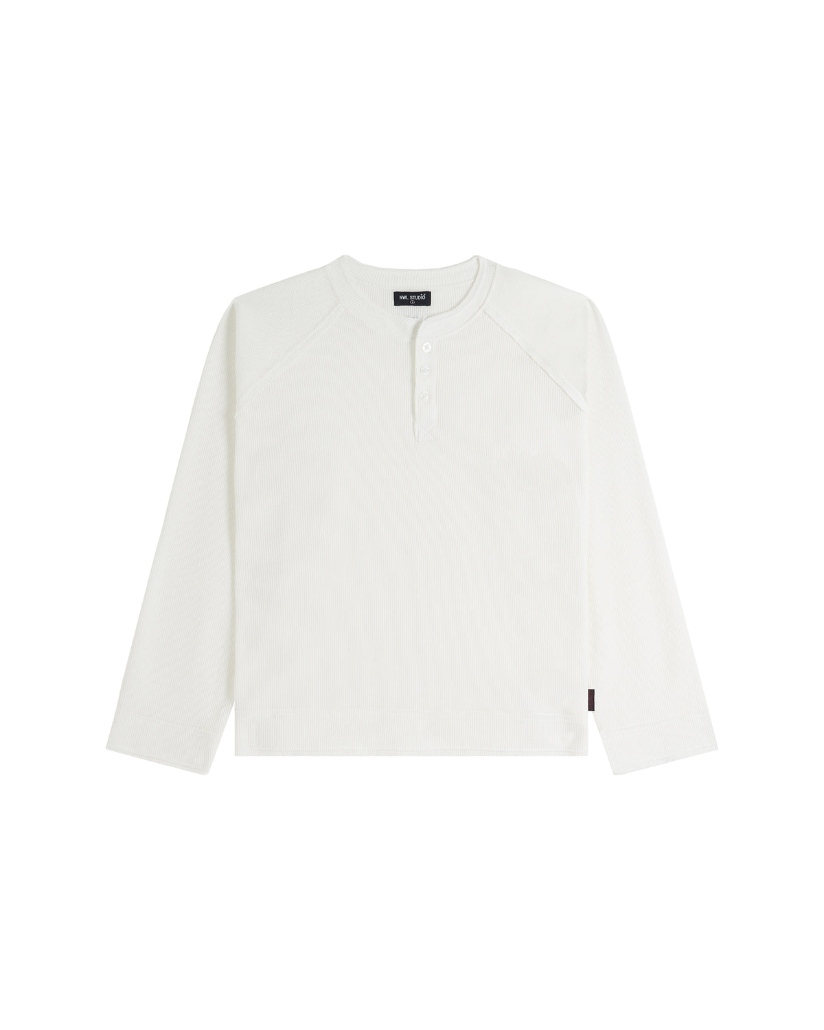 Henley Shirt long Sleeve Waffle
