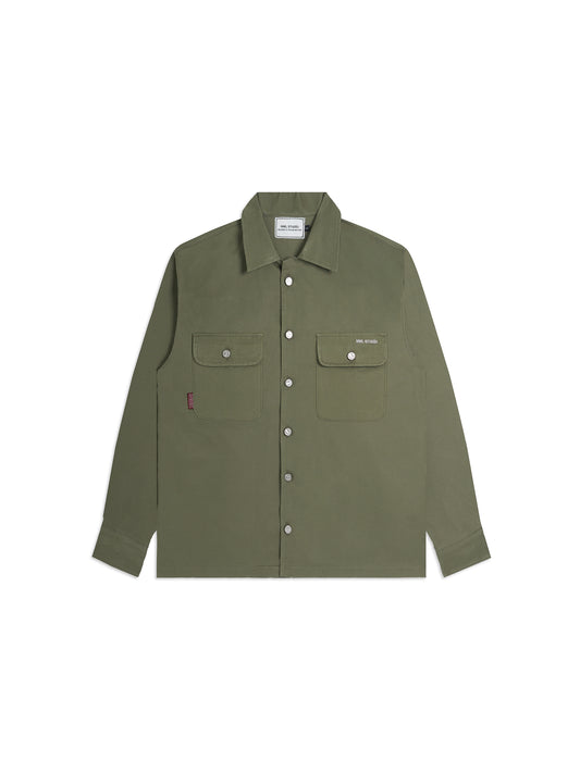 Bottons Dad Long Sleeve Shirt Olive Green (Pre-order 15-25 days)