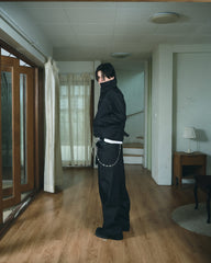 DOUBLE RAW DENIM JACKET BLACK