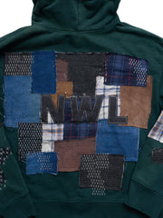 1of1 Green Patchwork Hoodie 02