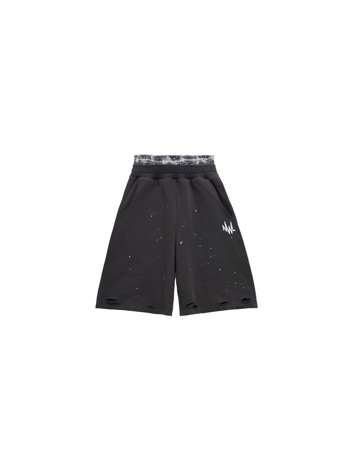 Dandadan Layered Plaid Short Black