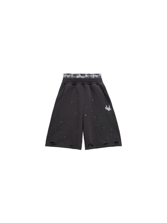 Dandadan Layered Plaid Short Black