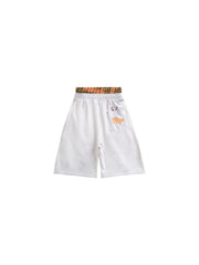 Dandadan Layered Plaid Short White