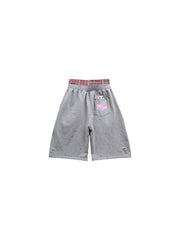 Dandadan Layered Plaid Short Grey